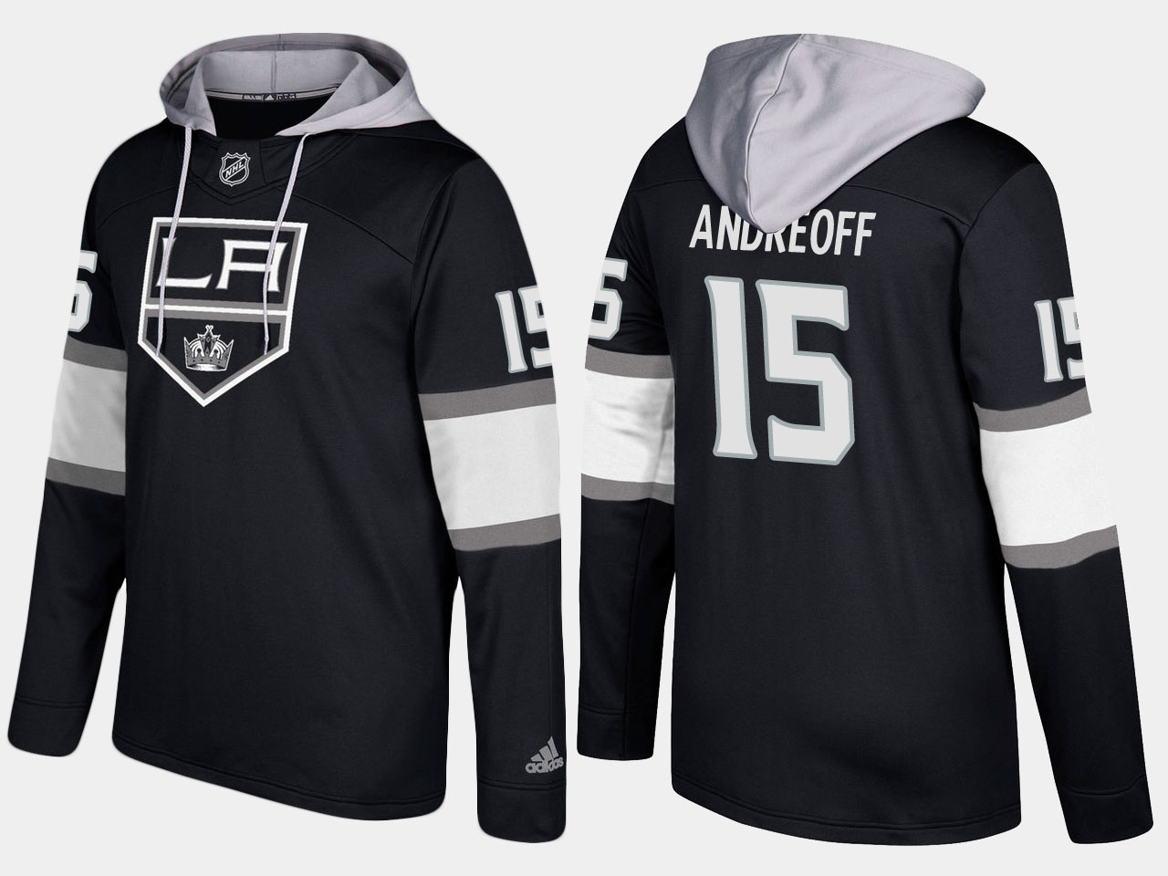Nike Kings 15 Andy Andreoff Name And Number Black Hoodie