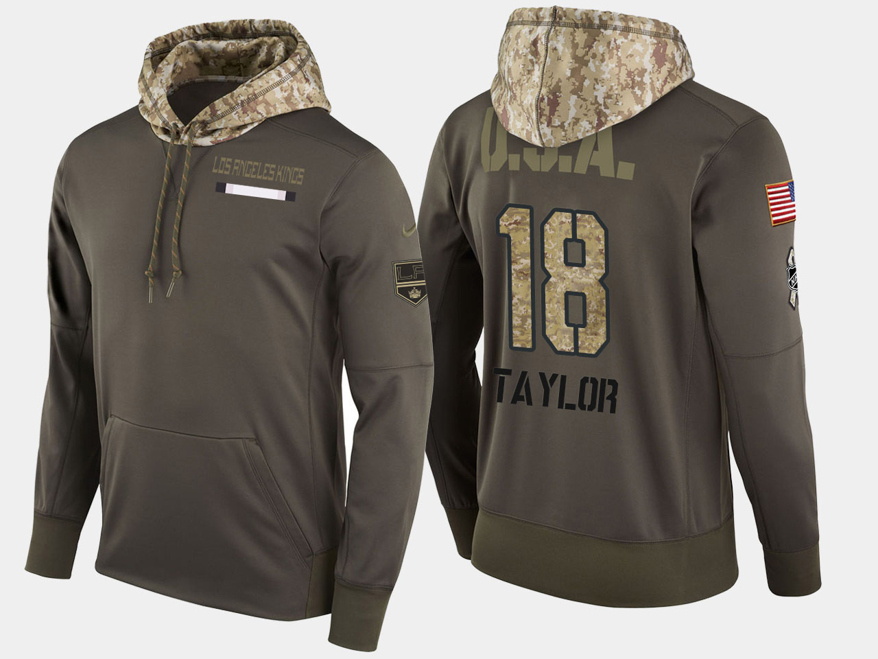 Nike Kings 18 Dave Taylor Retired Olive Salute To Service Pullover Hoodie