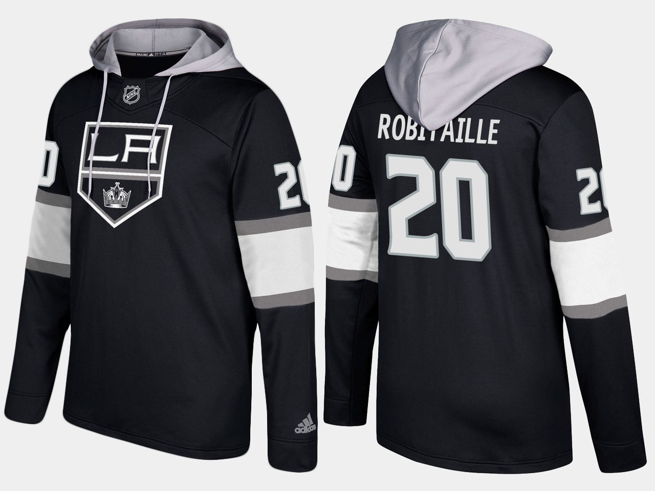 Nike Kings 20 Luc Robitaille Retired Black Name And Number Hoodie
