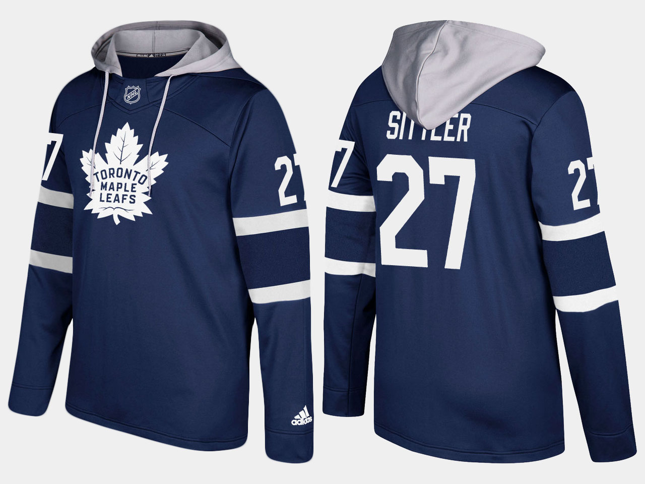 Nike Maple Leafs 27 Darryl Sittler Retired Royal Name And Number Hoodie