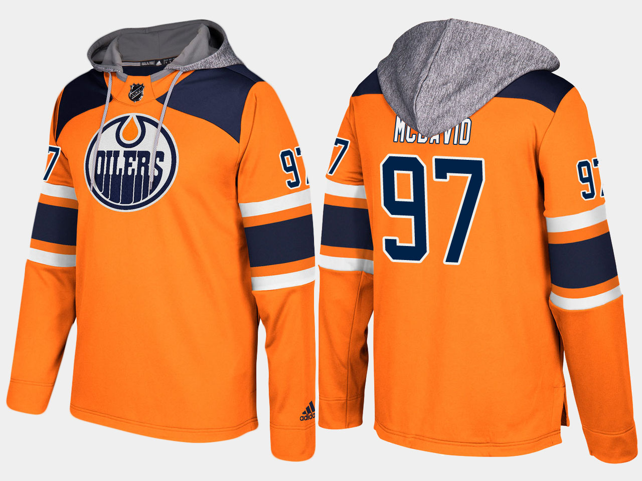 Nike Oilers 97 Connor Mcdavid Name And Number Orange Hoodie - Click Image to Close