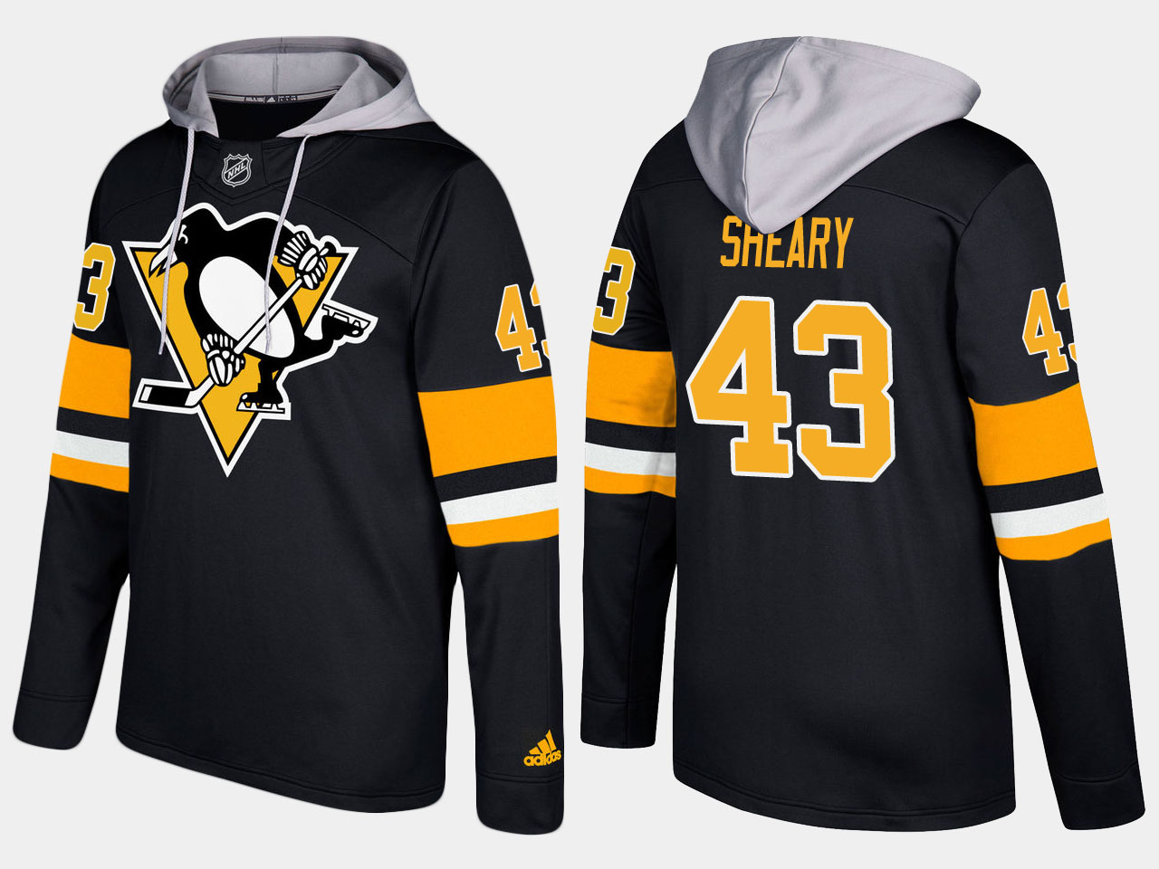 Nike Penguins 43 Conor Sheary Name And Number Black Hoodie
