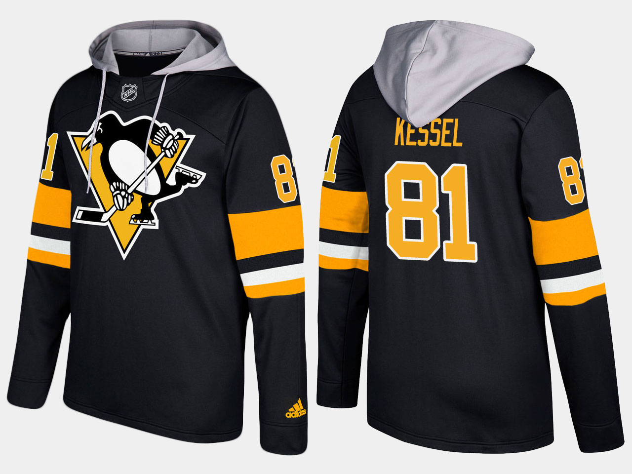 Nike Penguins 81 Phil Kessel Name And Number Black Hoodie - Click Image to Close