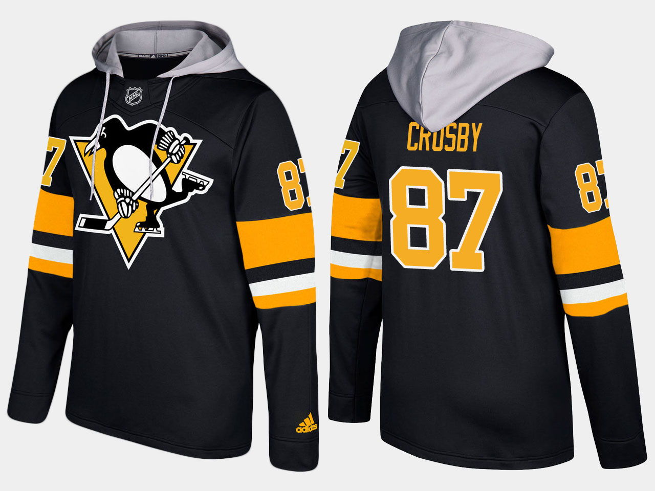 Nike Penguins 87 Sidney Crosby Name And Number Black Hoodie