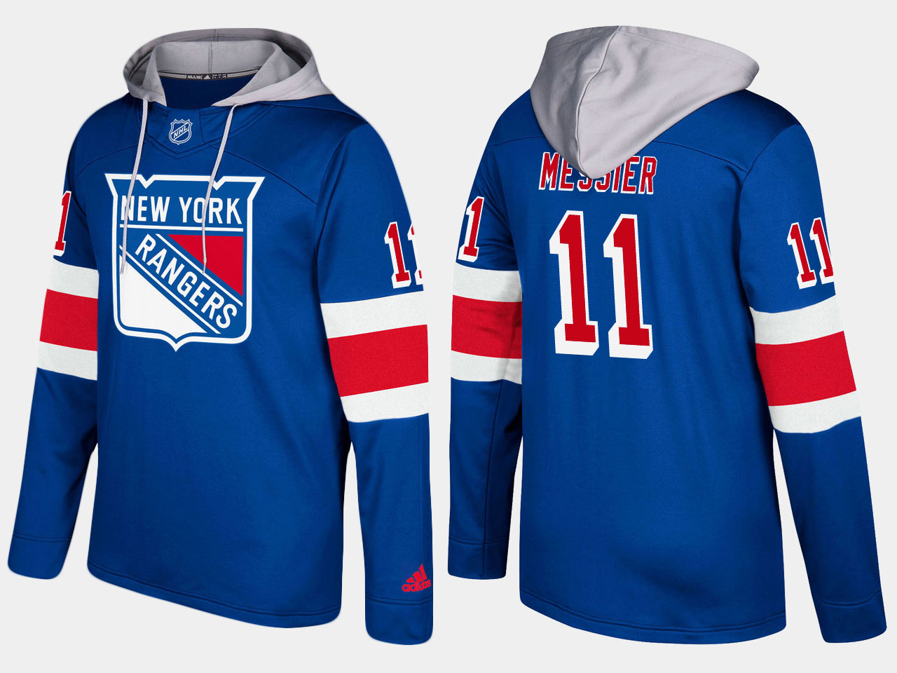 Nike Rangers 11 Mark Messier Retired Blue Name And Number Hoodie