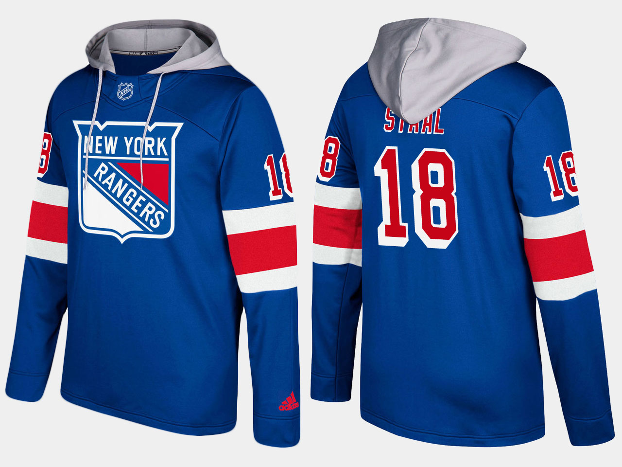 Nike Rangers 18 Marc Staal Name And Number Blue Hoodie