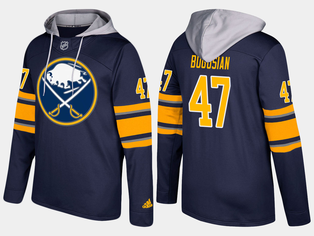 Nike Sabres 47 Zach Bogosian Name And Number Blue Hoodie
