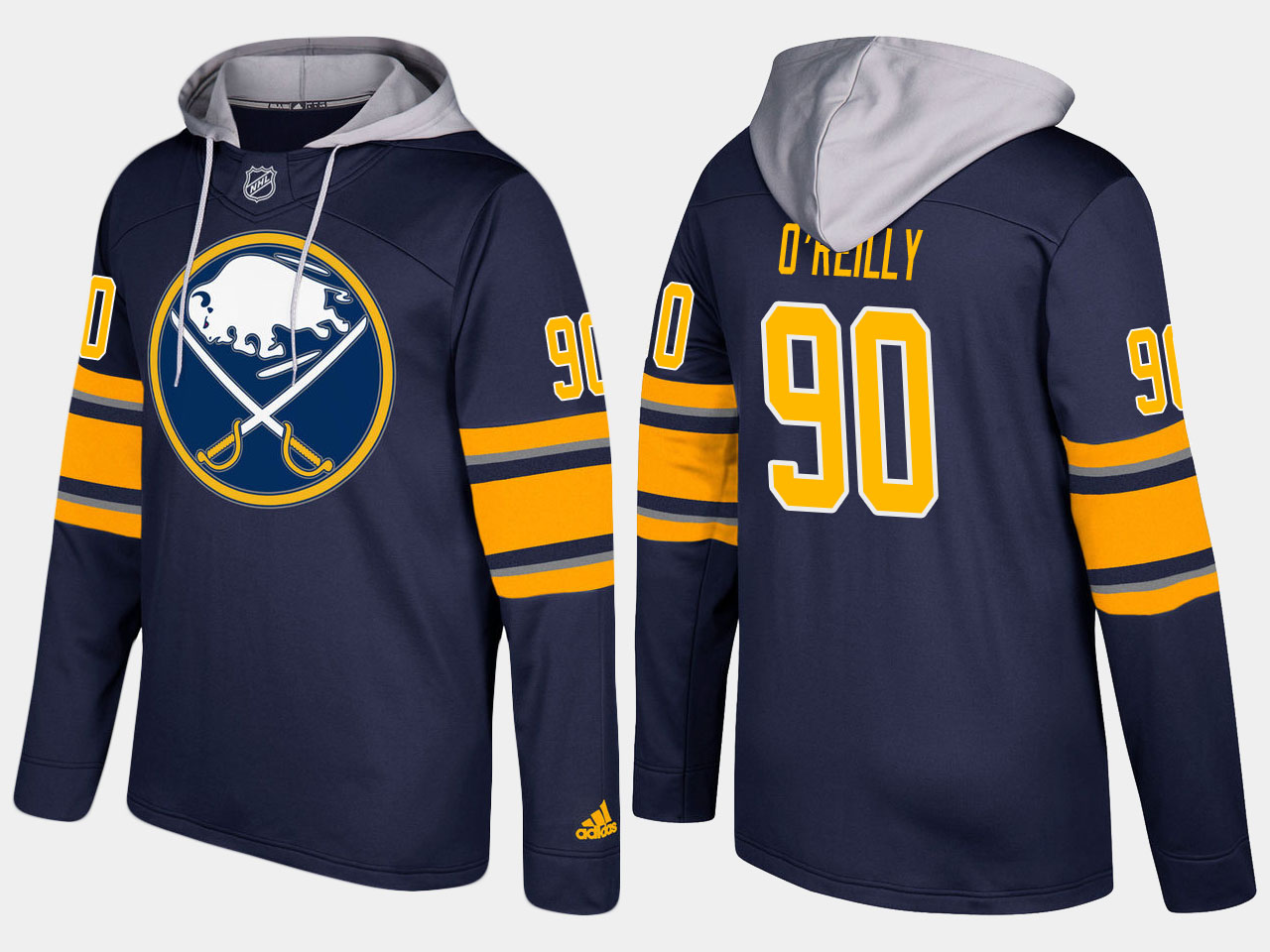 Nike Sabres 90 Ryan O'Reilly Name And Number Blue Hoodie - Click Image to Close