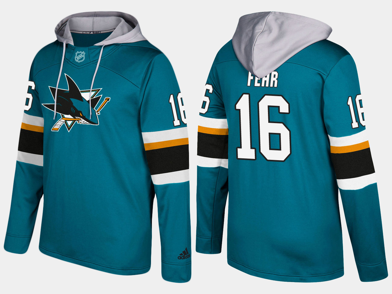 Nike Sharks 16 Eric Fehr Name And Number Teal Hoodie