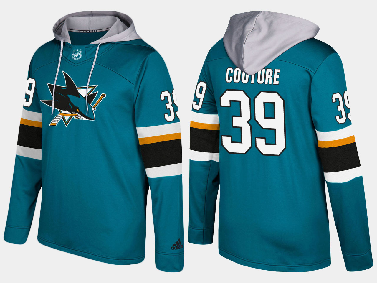 Nike Sharks 39 Logan Couture Name And Number Teal Hoodie