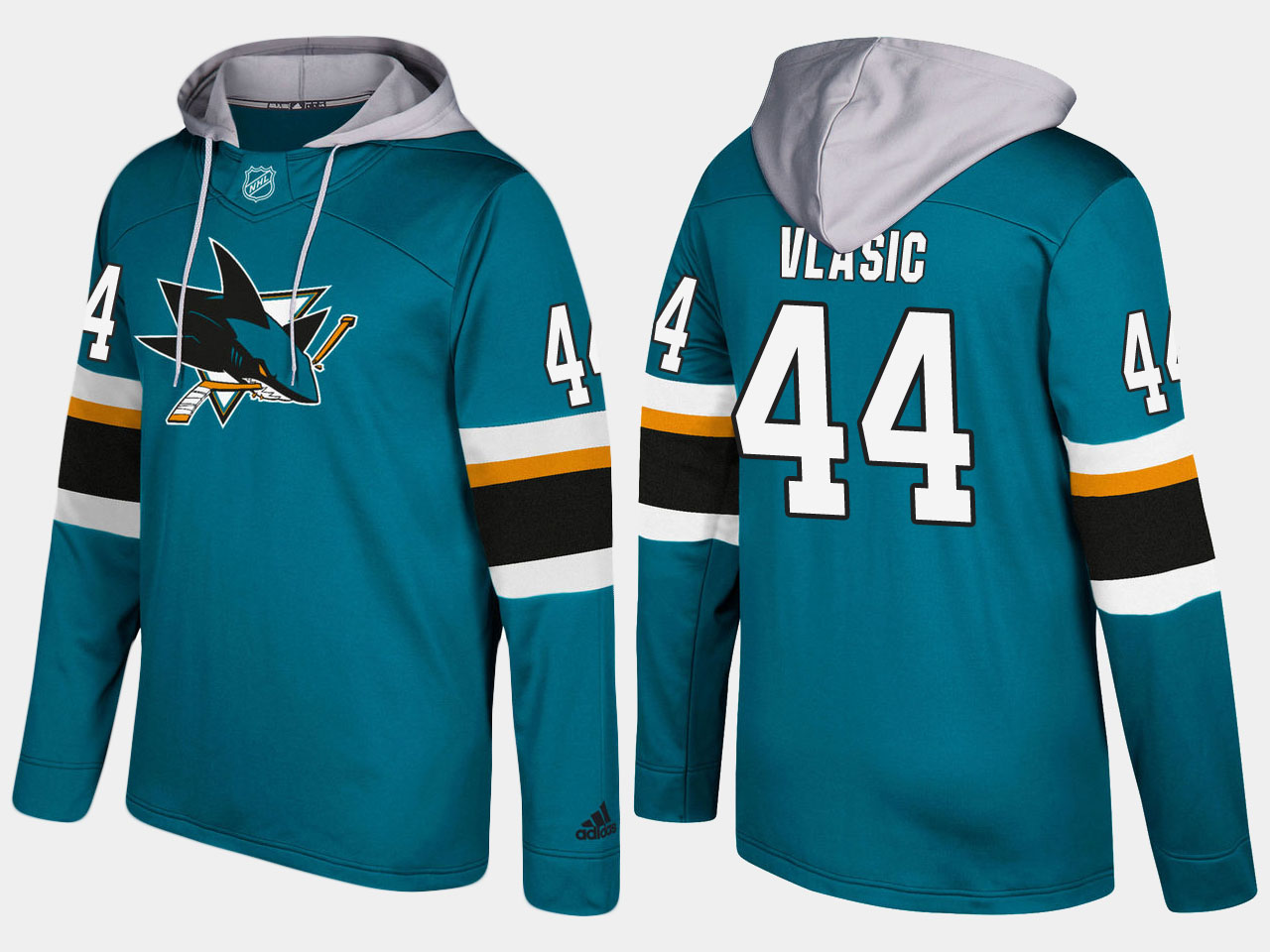 Nike Sharks 44 Marc Edouard Vlasic Name And Number Teal Hoodie