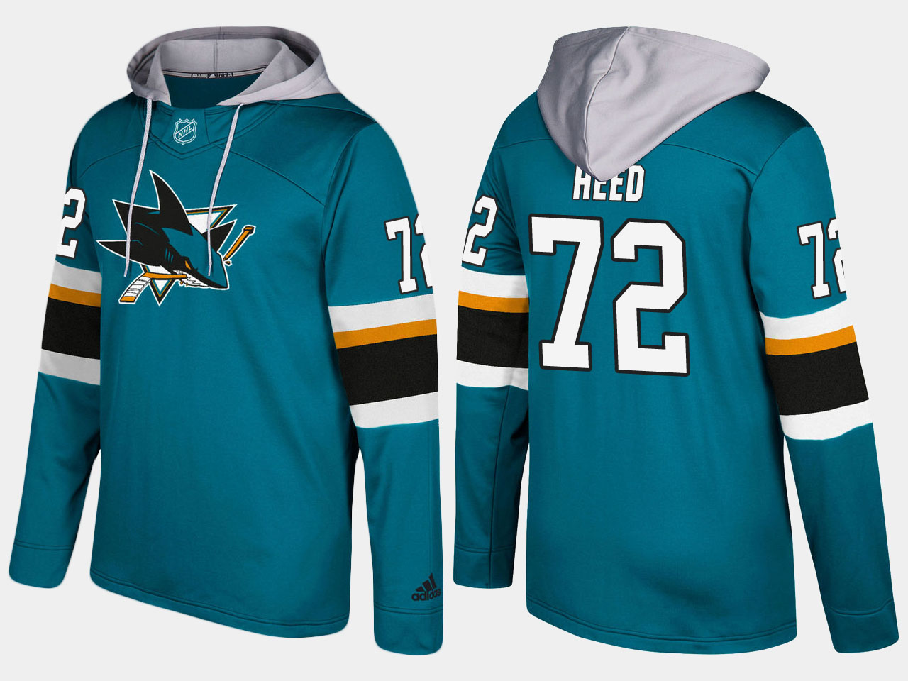 Nike Sharks 72 Tim Heed Name And Number Teal Hoodie - Click Image to Close