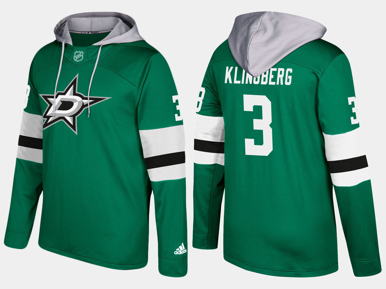 Nike Stars 3 John Klingberg Name And Number Green Hoodie