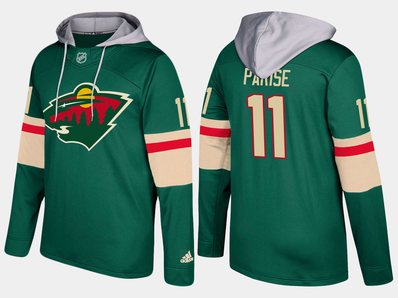 Nike Wild 11 Zach Parise Name And Number Green Hoodie