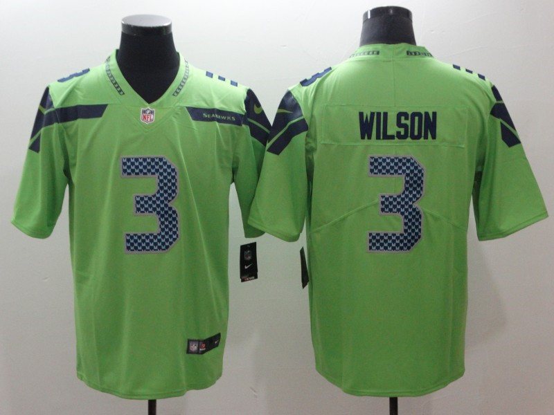 Nike Seahawks 3 Russell Wilson Green Youth Vapor Untouchable Limited Jersey