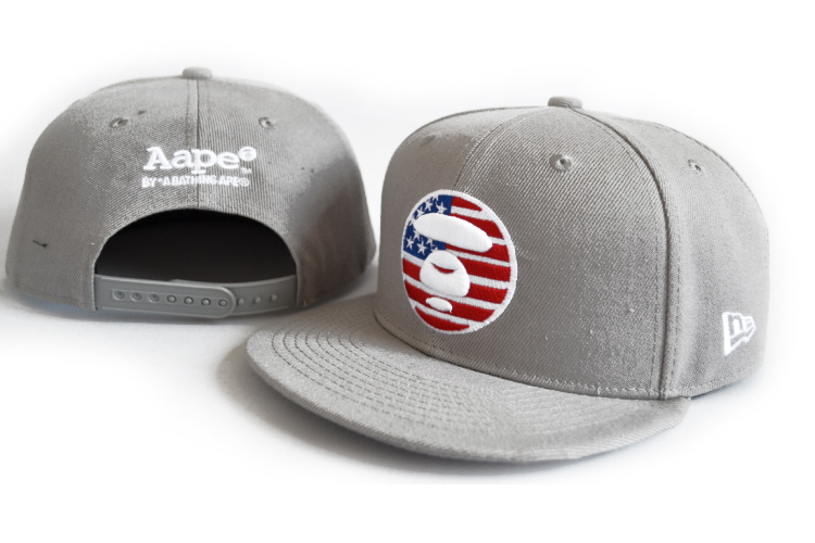 AAPE By A Bathing Ape Apunvs USA Flag Gray Adjustbable Hat