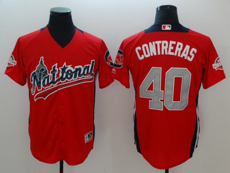 National League Willson Contreras Red 2018 MLB All-Star Game Home Run Derby Player Jersey