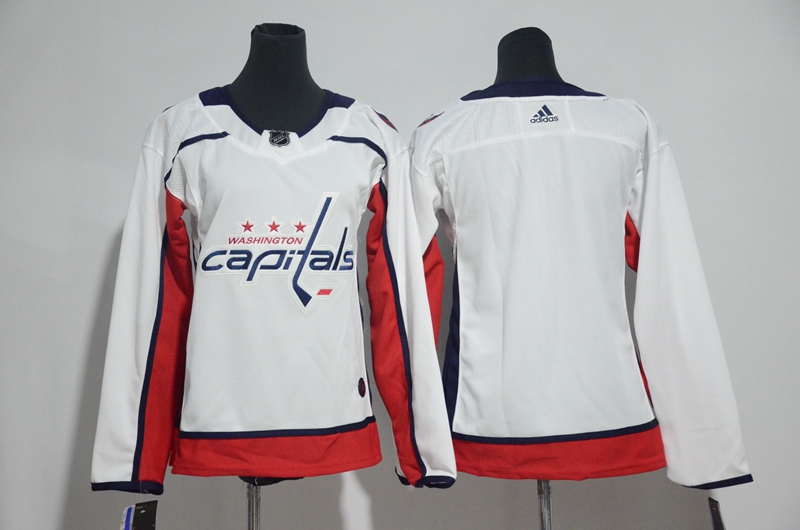 Capitals Blank White Youth Adidas Jersey