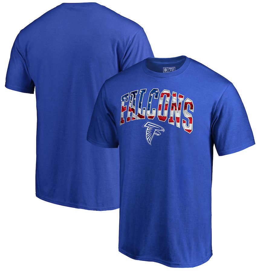 Atlanta Falcons NFL Pro Line by Fanatics Branded Banner Wave T-Shirt Royal - Click Image to Close