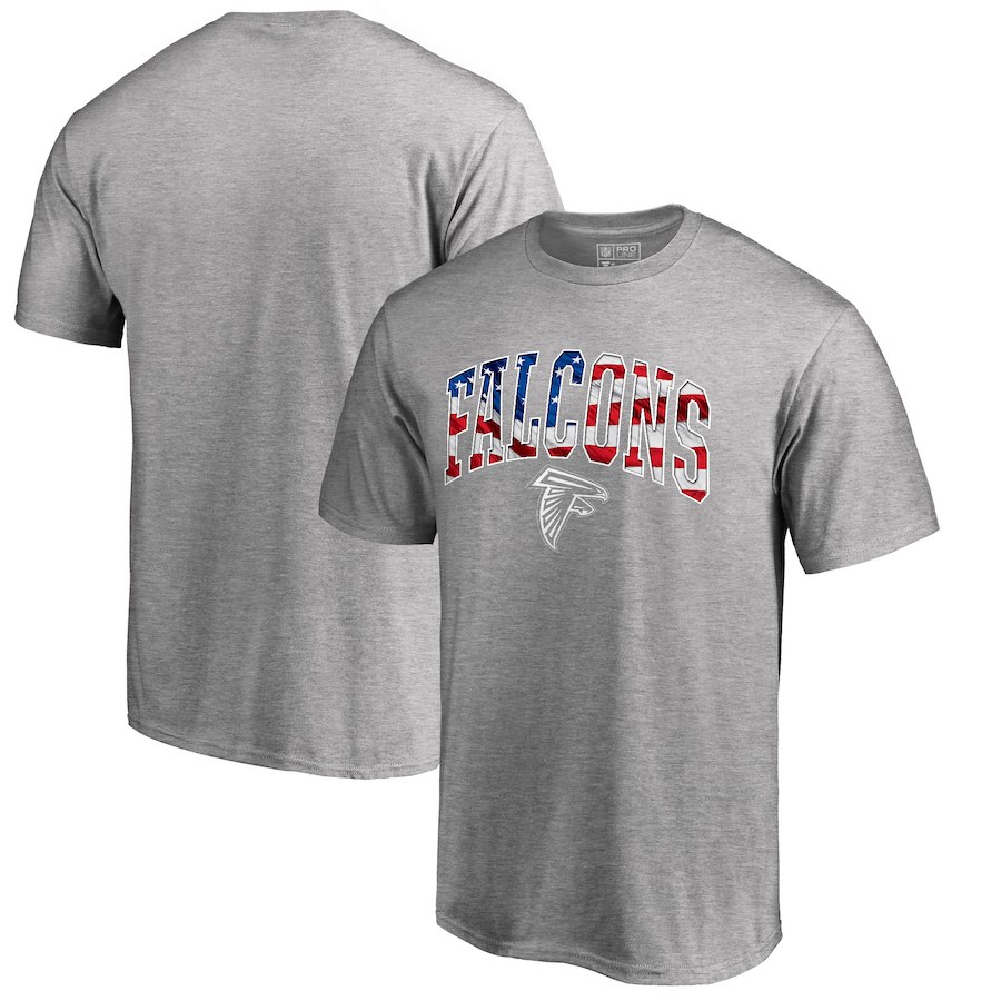 Atlanta Falcons Pro Line by Fanatics Branded Banner Wave T-Shirt Heathered Gray - Click Image to Close