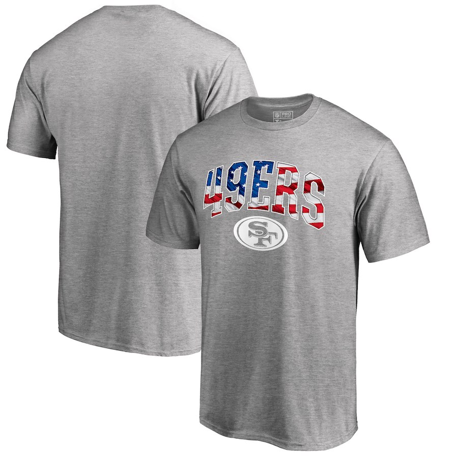 San Francisco 49ers Pro Line by Fanatics Branded Banner Wave T-Shirt Heathered Gray - Click Image to Close