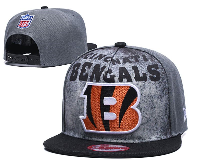 Bengals Team Logo Gray Adjustable Hat TX