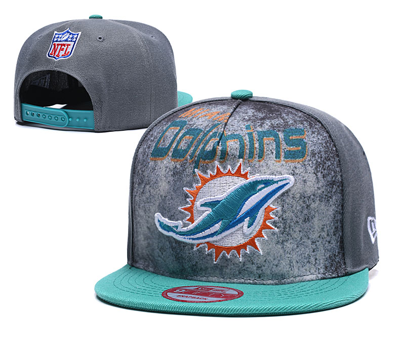 Dolphins Team Logo Gray Adjustable Hat TX