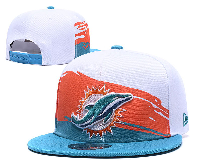 Dolphins Team Logo White Adjustable Hat GS