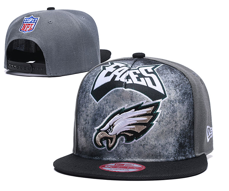 Eagles Team Logo Gray Adjustable Hat TX