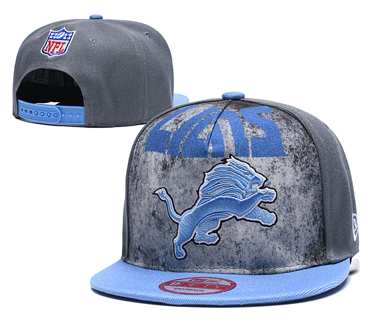 Lions Team Logo Gray Adjustable Hat TX