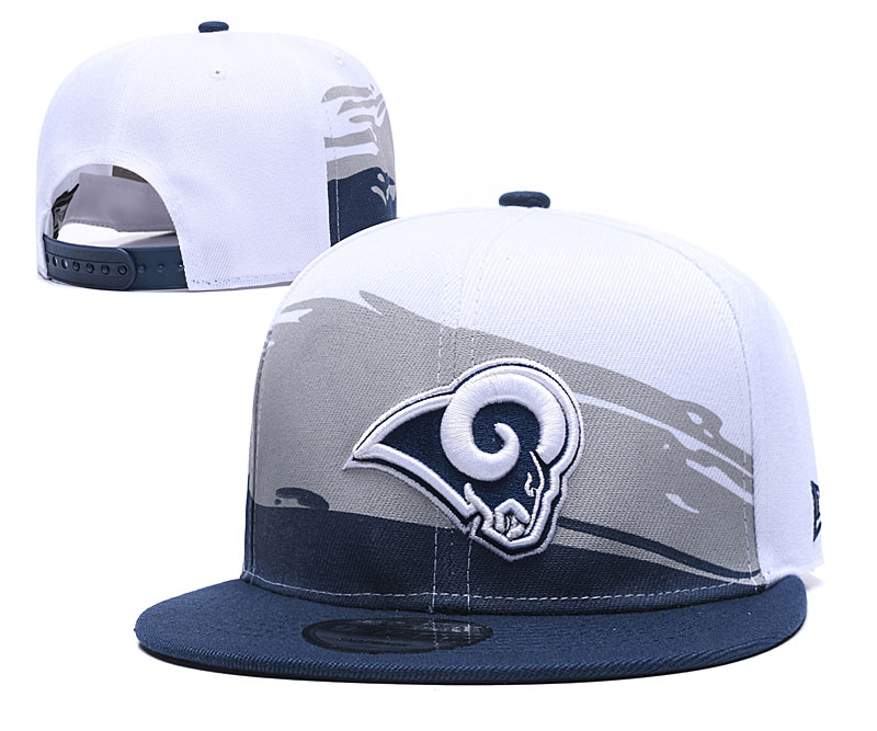 Rams Team Logo White Adjustable Hat GS