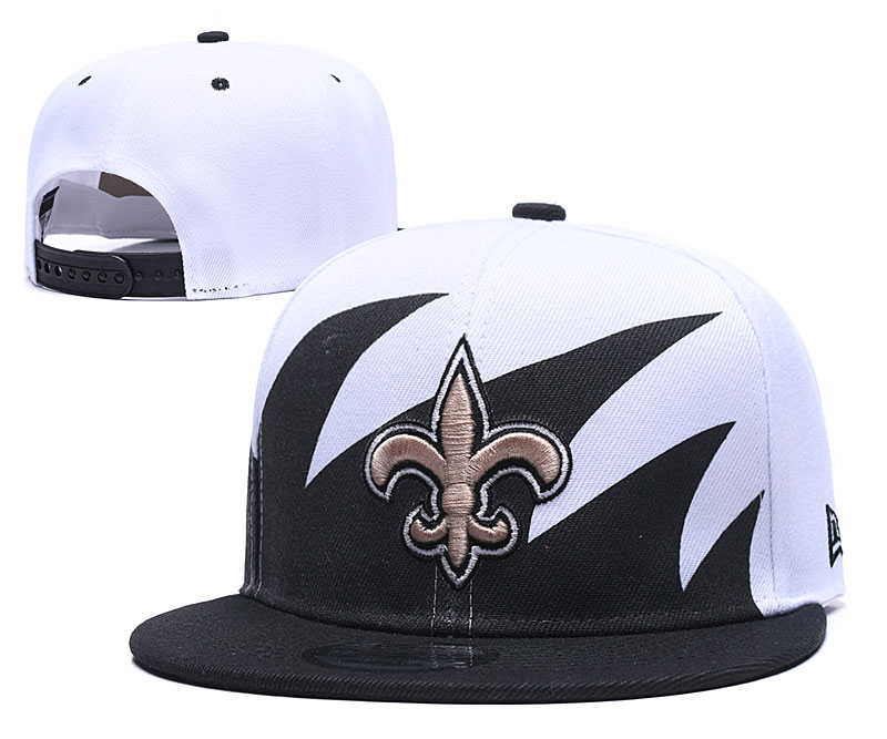 Saints Team Logo White Black Adjustable Hat GS
