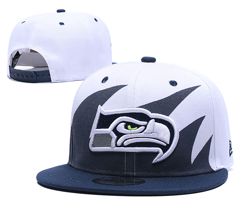 Seahawks Team Logo White Adjustable Hat GS