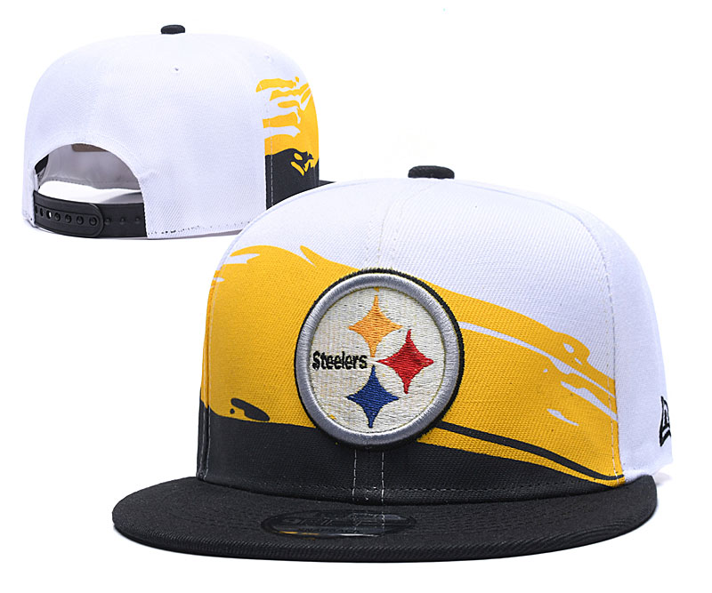Steelers Team Logo White Adjustable Hat GS
