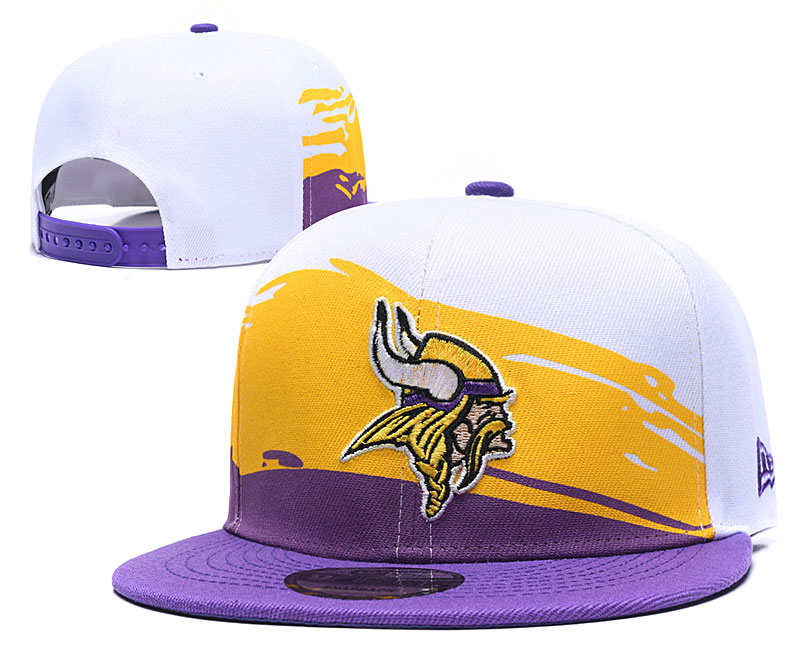 Vikings Team Logo White Adjustable Hat GS