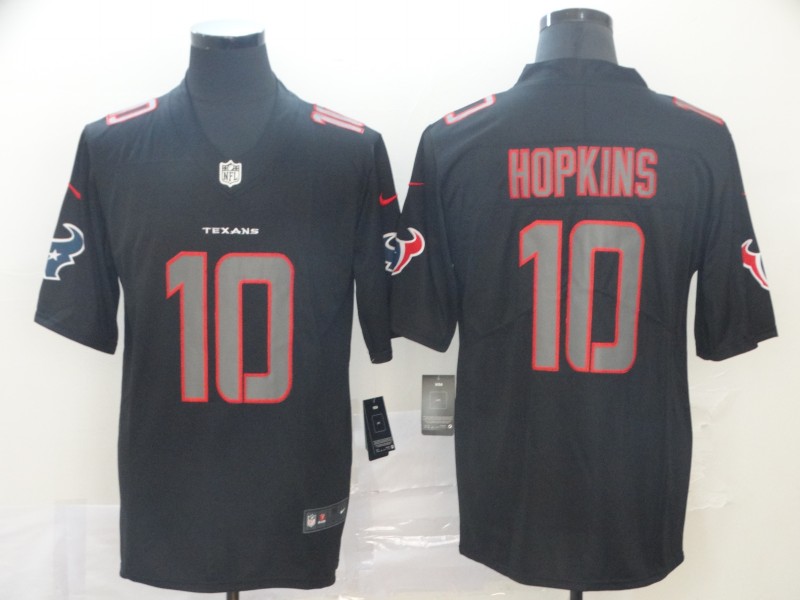 Nike Texans 10 DeAndre Hopkins Black Impact Rush Limited Jersey - Click Image to Close