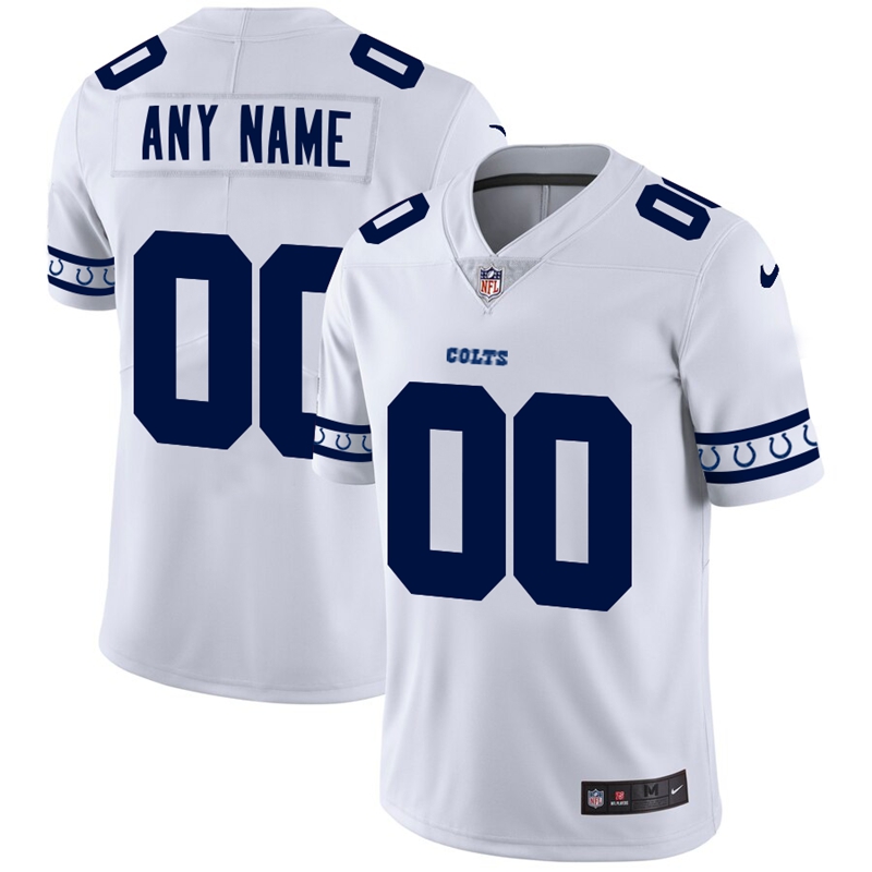 Nike Colts White Men's Customized 2019 New Vapor Untouchable Limited Jersey