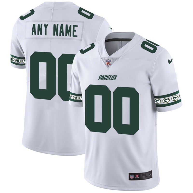 Nike Packers White Men's Customized 2019 New Vapor Untouchable Limited Jersey