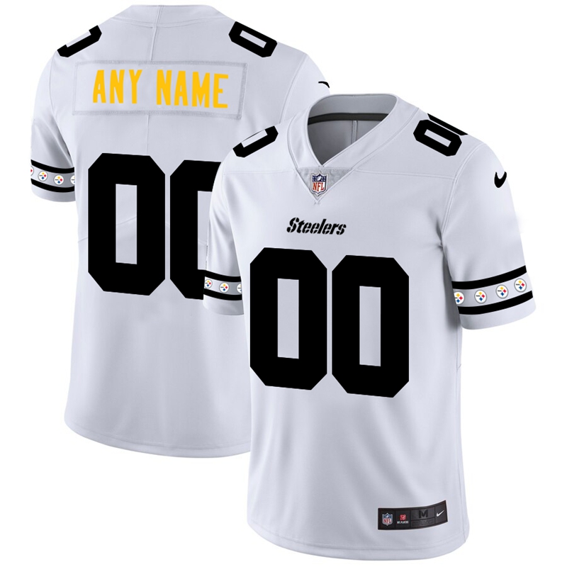 Nike Steelers White Men's Customized 2019 New Vapor Untouchable Limited Jersey