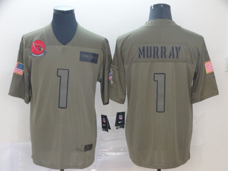 Nike Cardinals 1 Kyler Murray 2019 Olive Salute To Service Limited Jersey - Click Image to Close