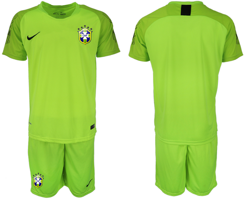 2019-20 Brazil Fluorescent Green Goalkeeper Soccer Jerseys