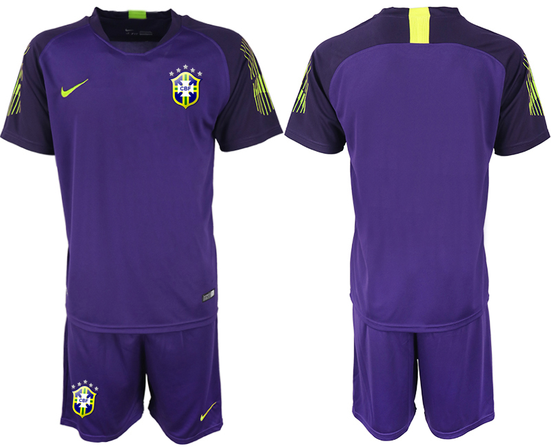 2019-20 Brazil Purple Goalkeeper Soccer Jersey