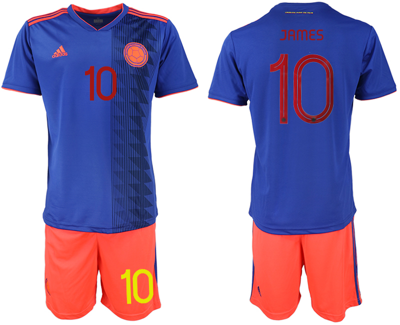 2019-20 Colombia 10 JAMES Away Soccer Jersey - Click Image to Close