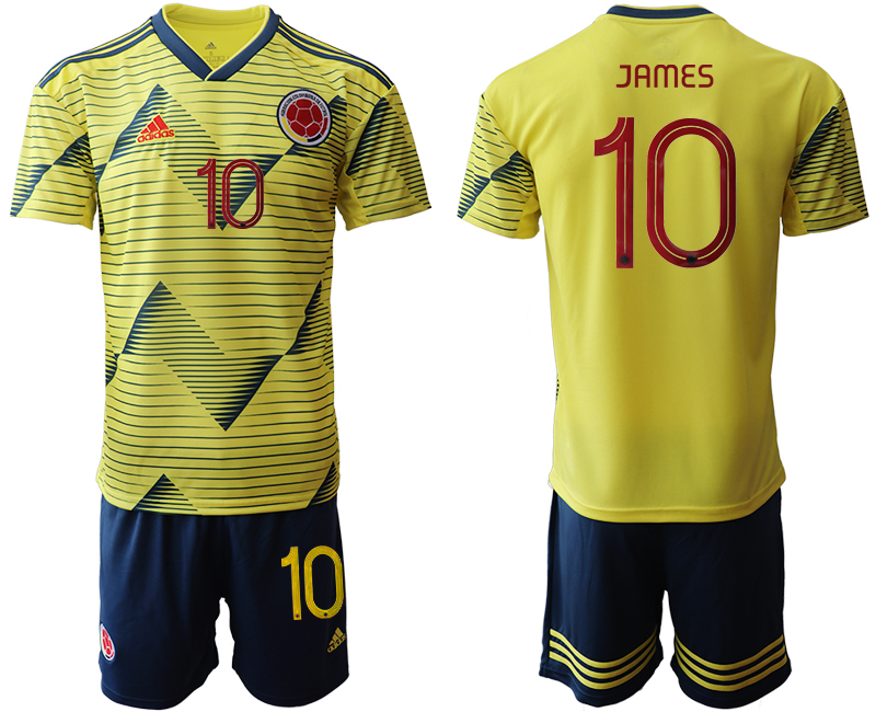 2019-20 Colombia 10 JAMEZ Home Soccer Jersey