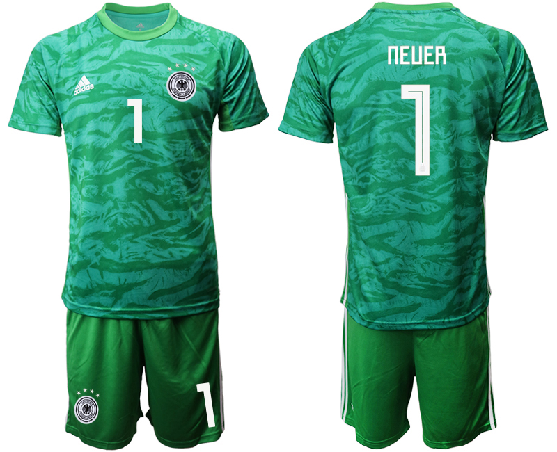 2019-20 Germany 1 NEUER Green Goalkeeper Soccer Jersey