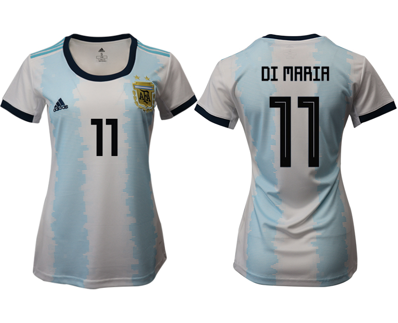 2019-20 Argentina 11 DI MARIA Home Women Soccer Jersey