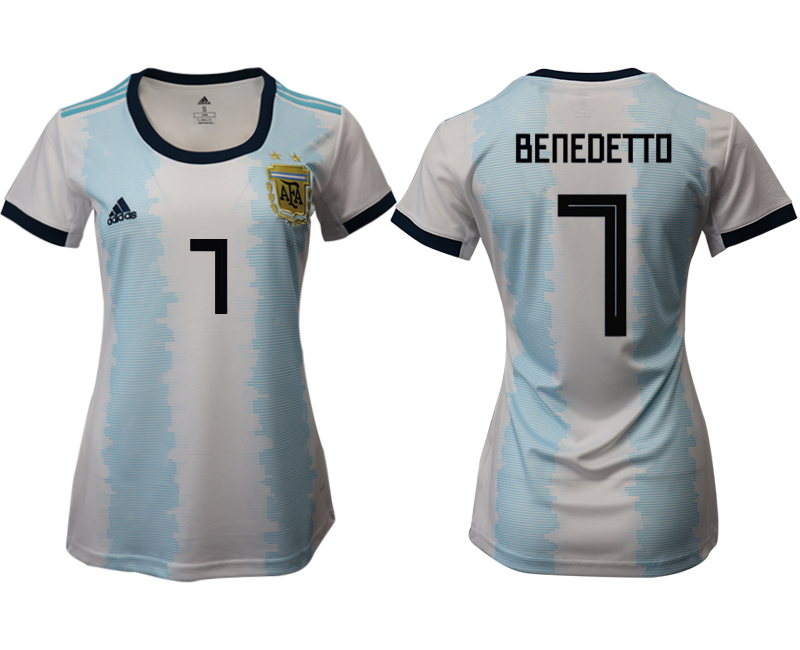 2019-20 Argentina 7 BENEDETTO Home Women Soccer Jersey