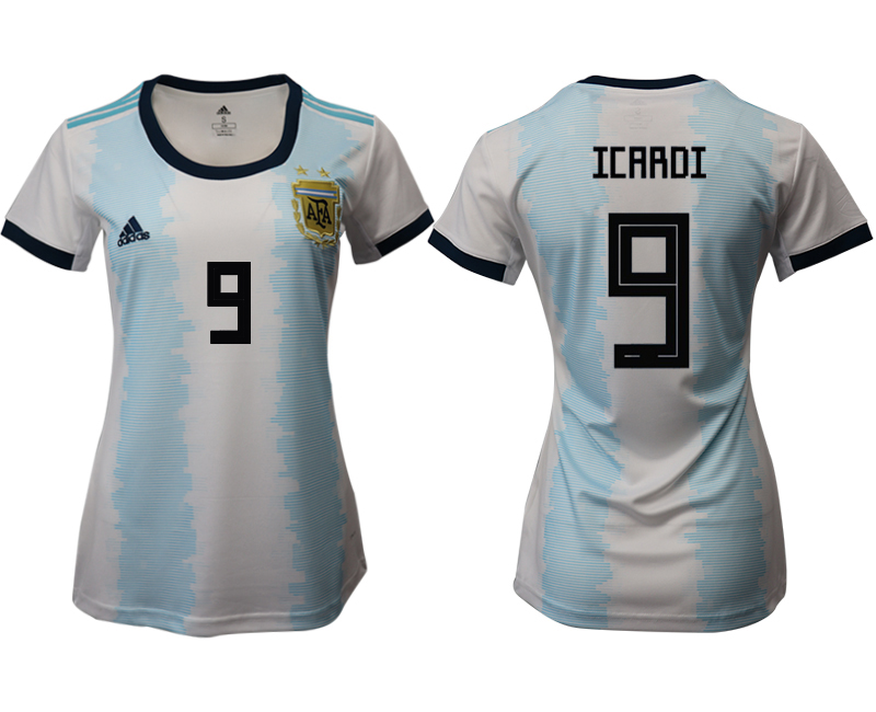 2019-20 Argentina 9 ICARDI Home Women Soccer Jersey