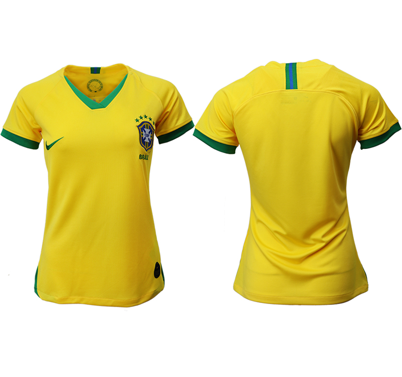2019-20 Brazil Home Women Soccer Jersey - Click Image to Close