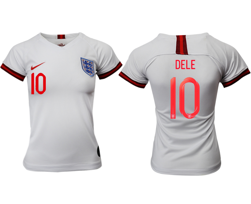 2019-20 England 10 DELE Home Women Soccer Jersey - Click Image to Close